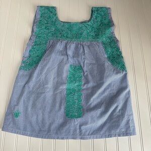 J. Marie Anthropologie Embroidered Tank Top Striped XS Women 1350